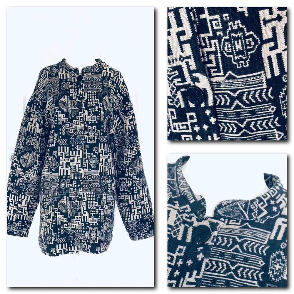 Black and Cream Cotton Jacket